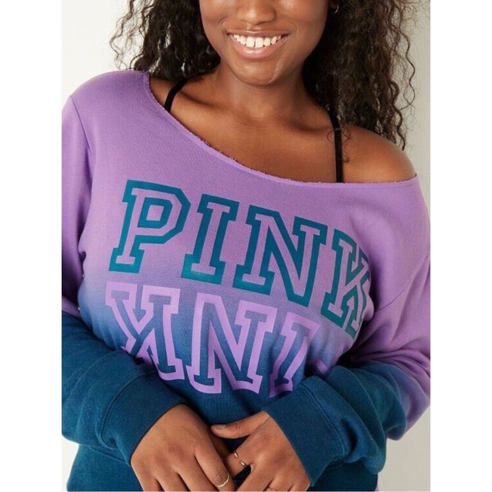 PINK Victoria's Secret Ombre Off-Shoulder Sweatshirt